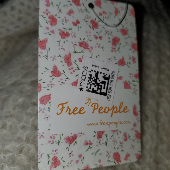 NWT  Free People Moonbeam V-Neck Sweater Ivory Size S - Picture 4 of 7